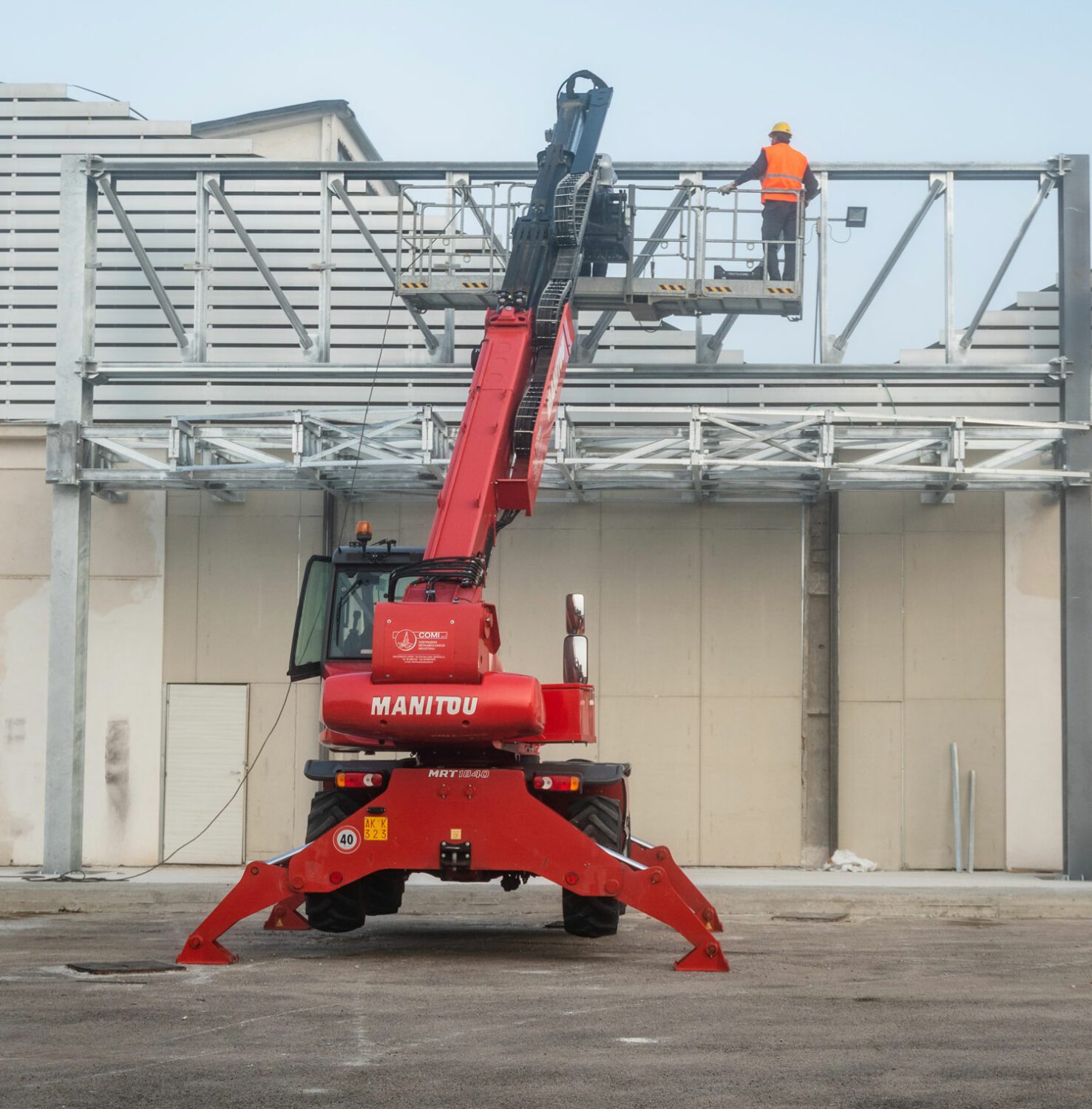 Mezzo in azione sul cantiere di Cassino